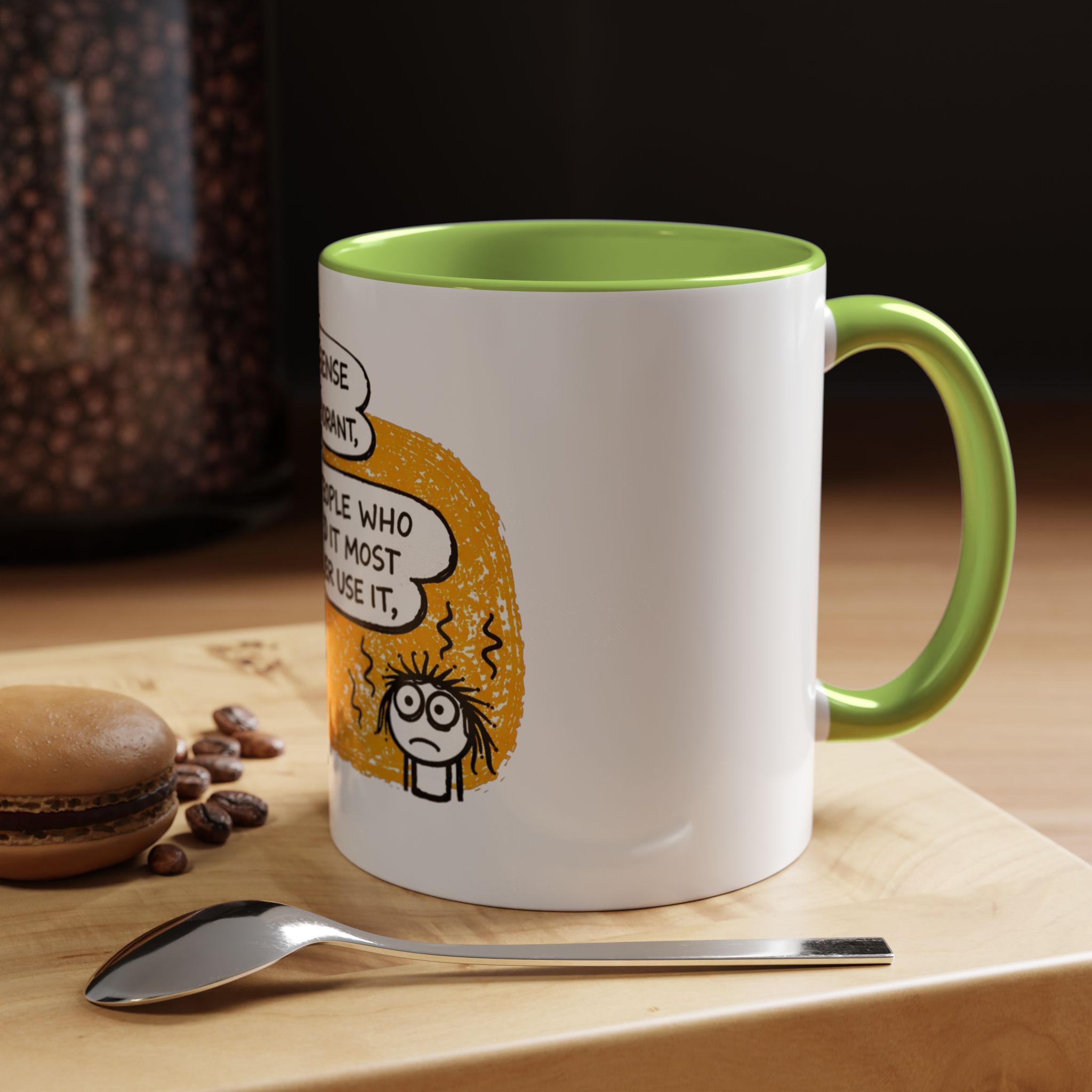 Funny Quote Coffee Mug — “Common Sense Is Like Deodorant” Accent Mug - Image 30