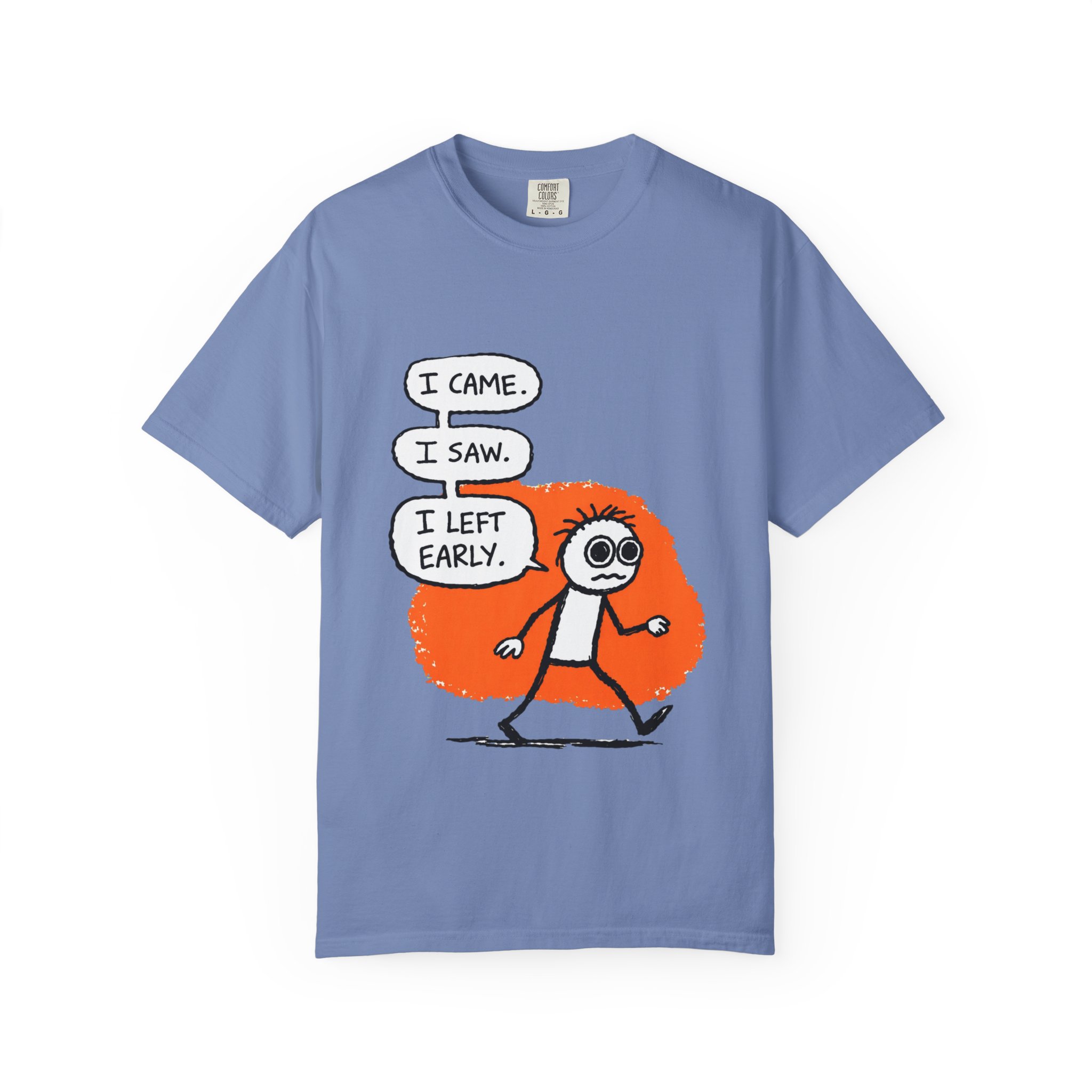 Graphic T-Shirt — "I Came. I Saw. I Left Early." Introvert Humor Tee - Image 37