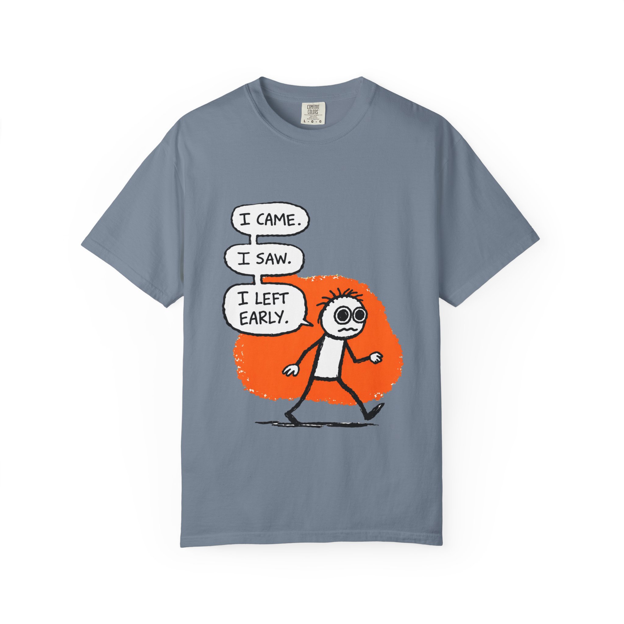 Graphic T-Shirt — "I Came. I Saw. I Left Early." Introvert Humor Tee - Image 49