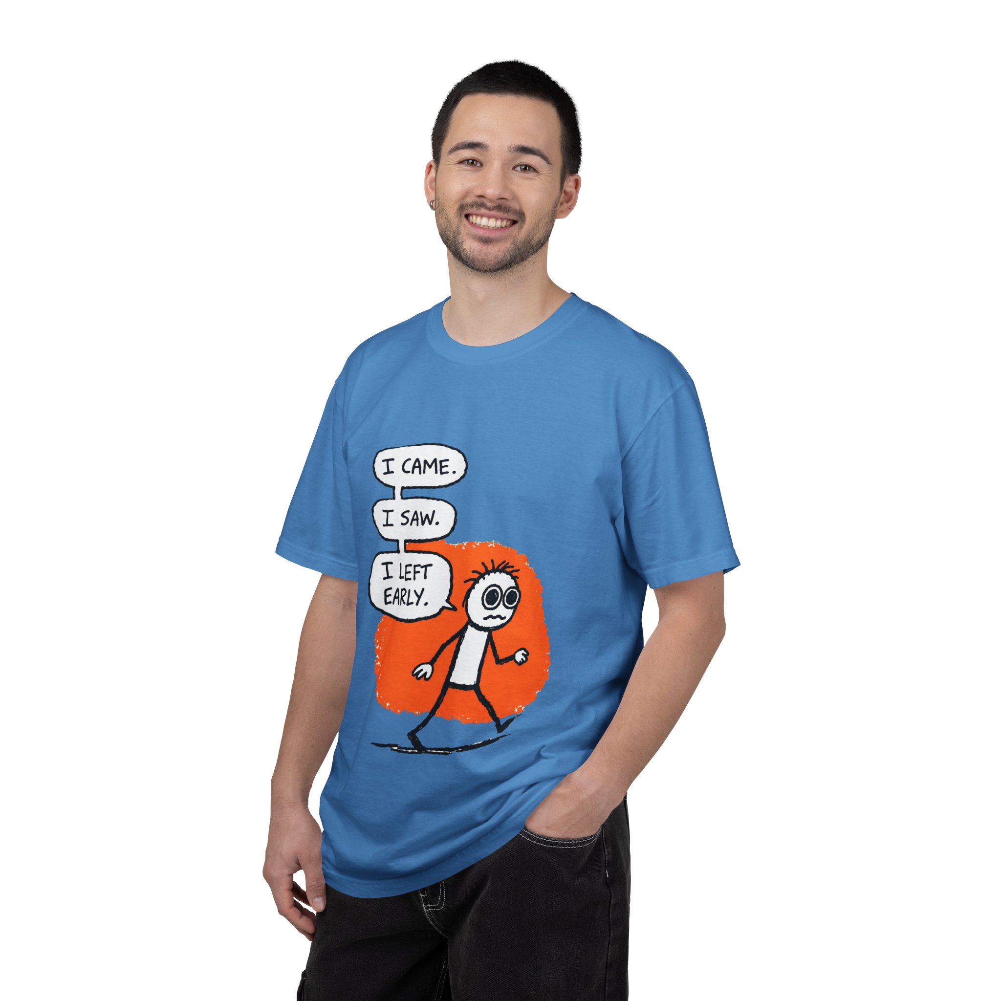 Graphic T-Shirt — "I Came. I Saw. I Left Early." Introvert Humor Tee - Image 60