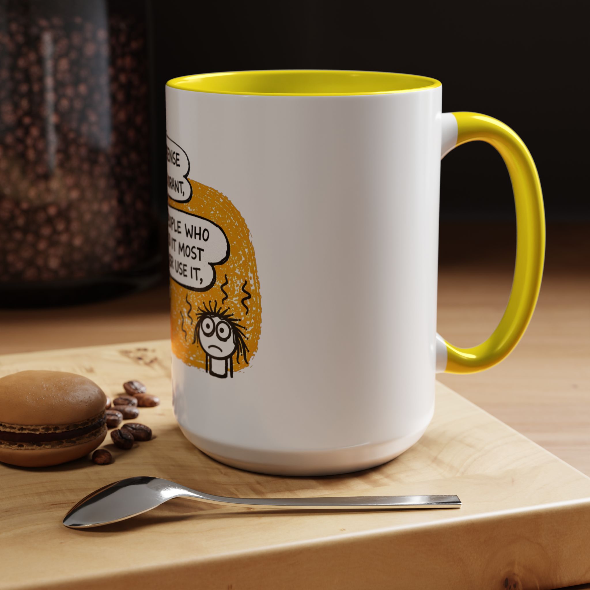 Funny Quote Coffee Mug — “Common Sense Is Like Deodorant” Accent Mug - Image 28