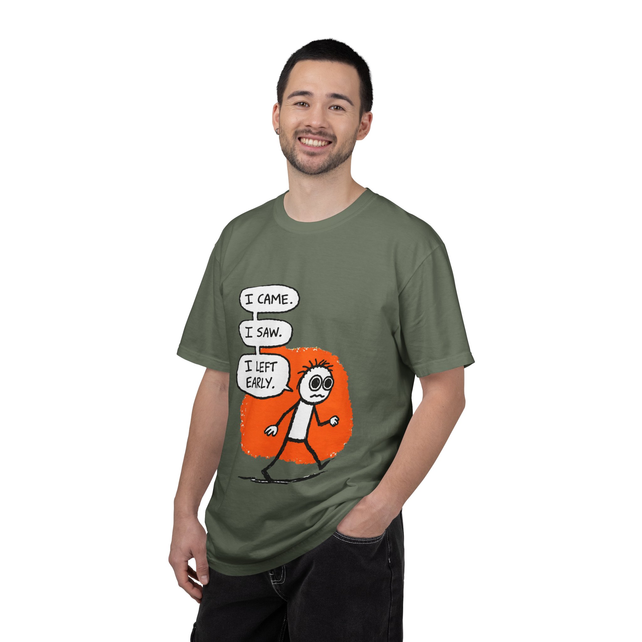 Graphic T-Shirt — "I Came. I Saw. I Left Early." Introvert Humor Tee - Image 16