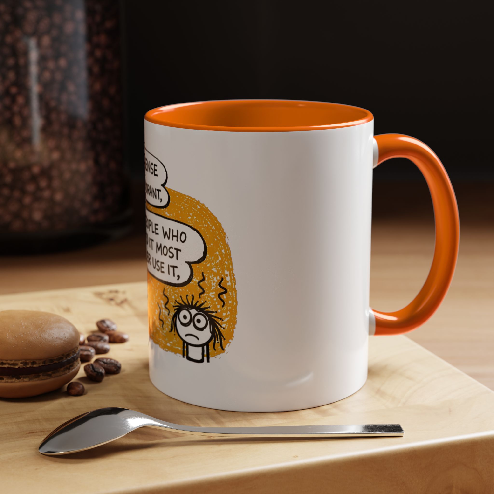 Funny Quote Coffee Mug — “Common Sense Is Like Deodorant” Accent Mug - Image 22