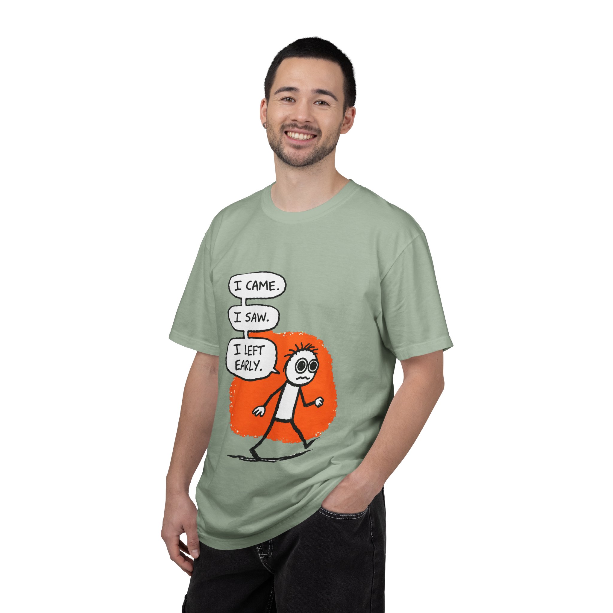 Graphic T-Shirt — "I Came. I Saw. I Left Early." Introvert Humor Tee - Image 12