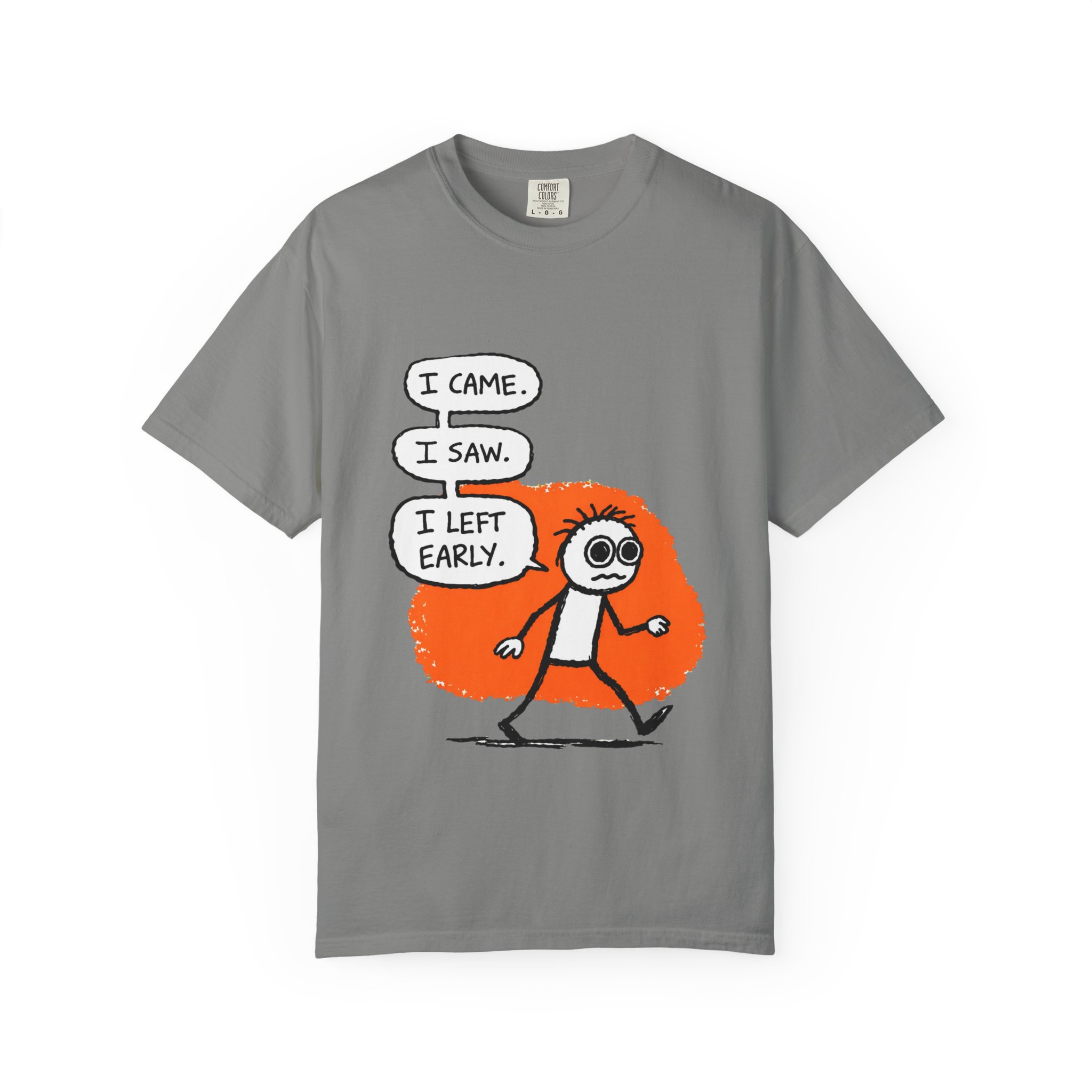 Graphic T-Shirt — "I Came. I Saw. I Left Early." Introvert Humor Tee - Image 53