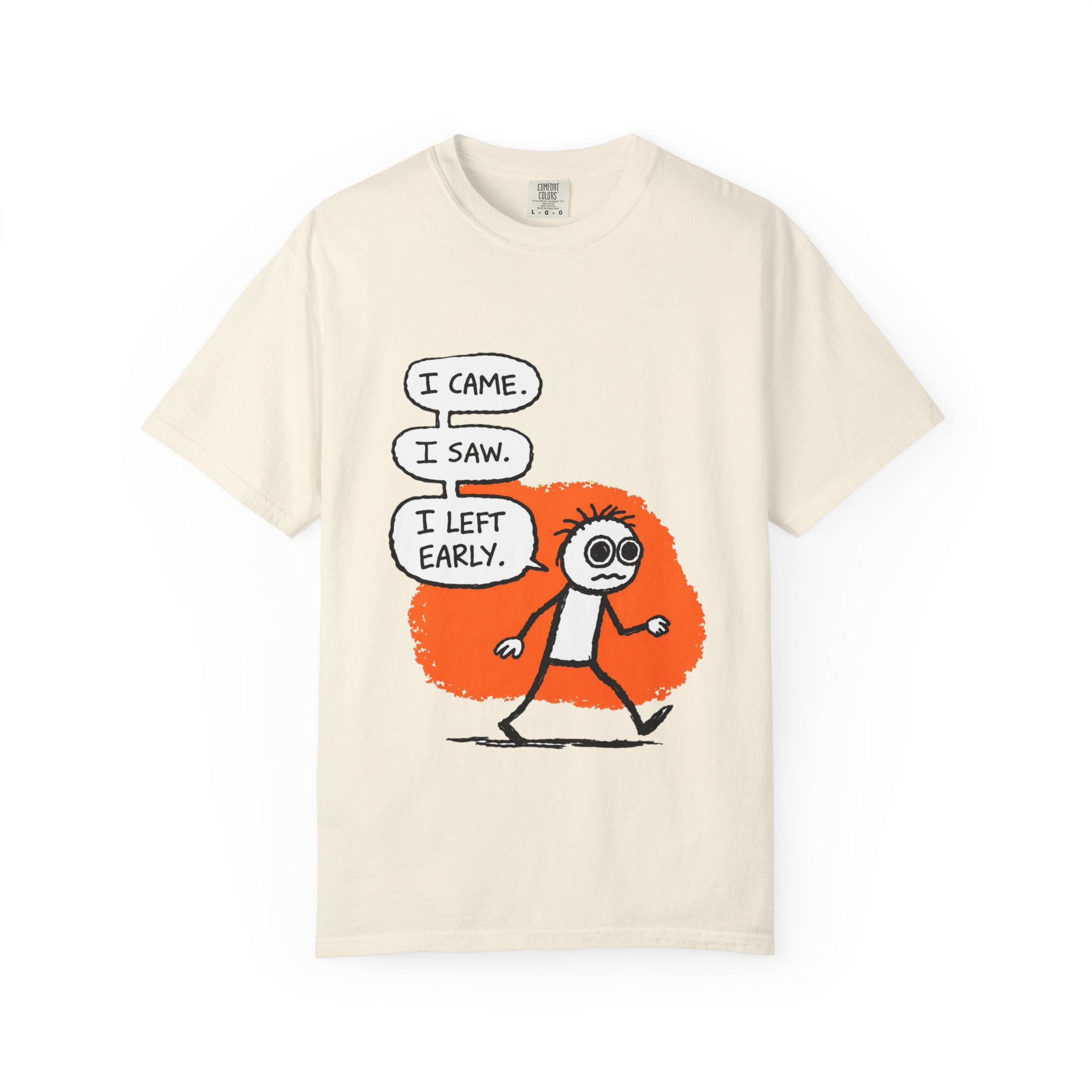 Graphic T-Shirt — "I Came. I Saw. I Left Early." Introvert Humor Tee - Image 5