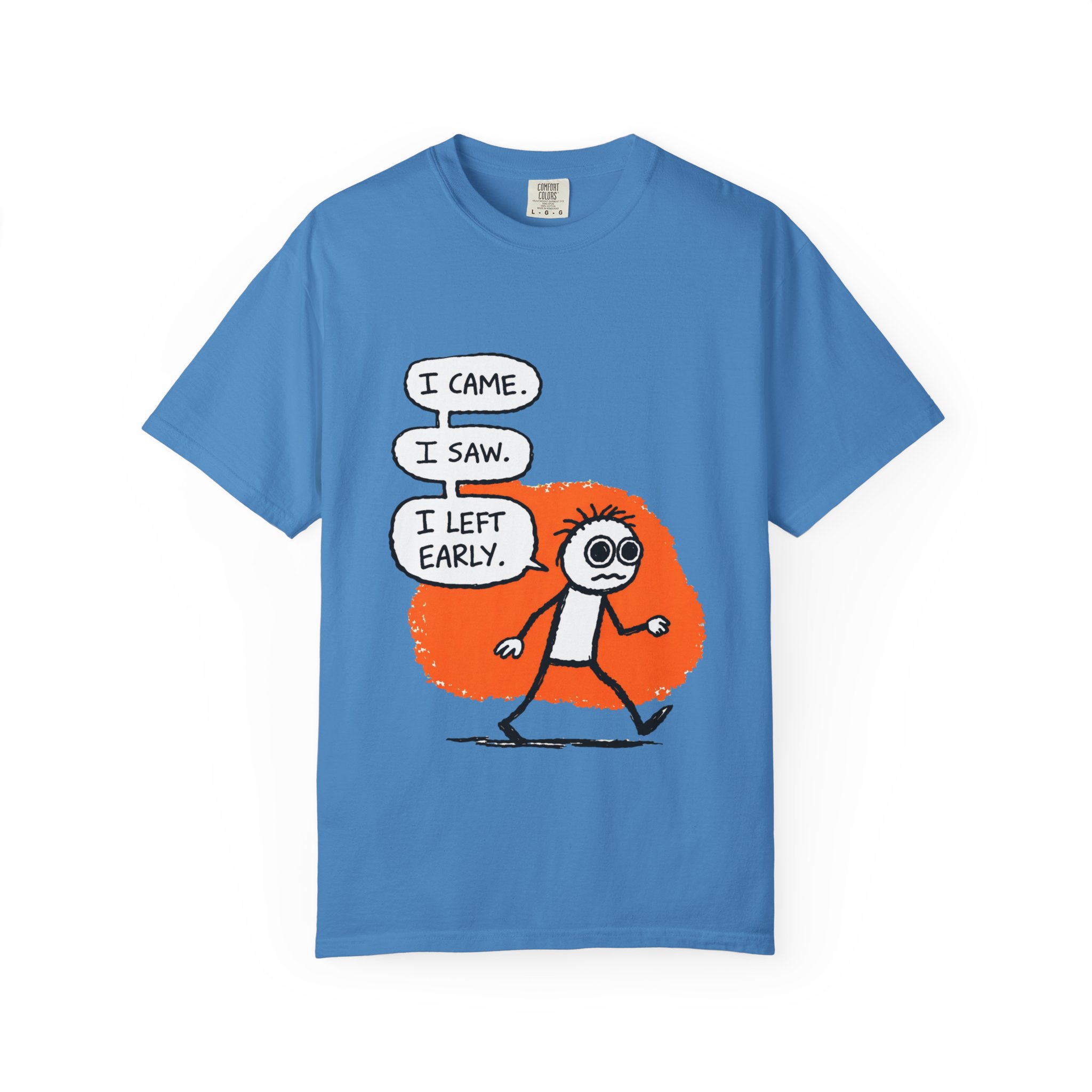 Graphic T-Shirt — "I Came. I Saw. I Left Early." Introvert Humor Tee - Image 57
