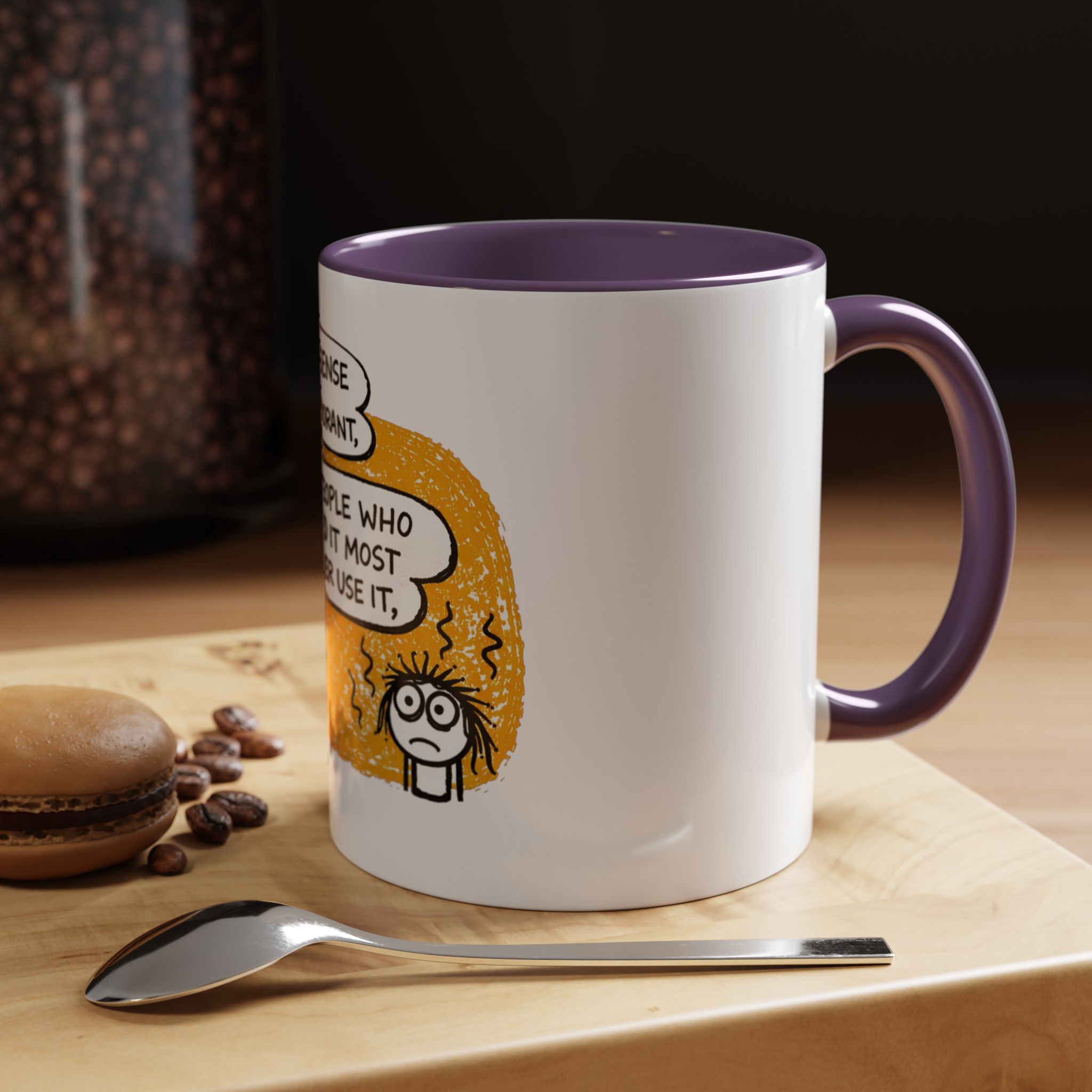 Funny Quote Coffee Mug — “Common Sense Is Like Deodorant” Accent Mug - Image 32