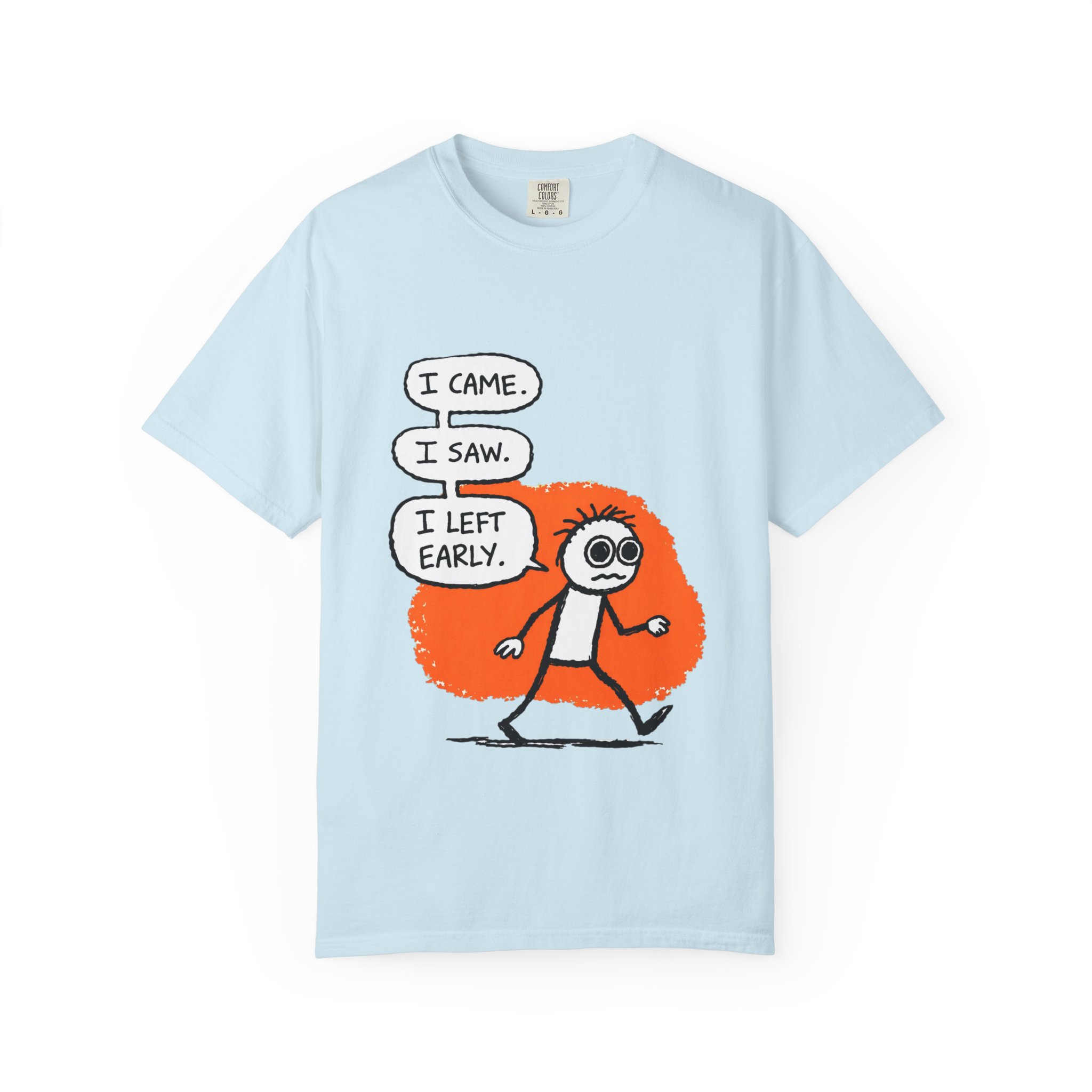 Graphic T-Shirt — "I Came. I Saw. I Left Early." Introvert Humor Tee - Image 33