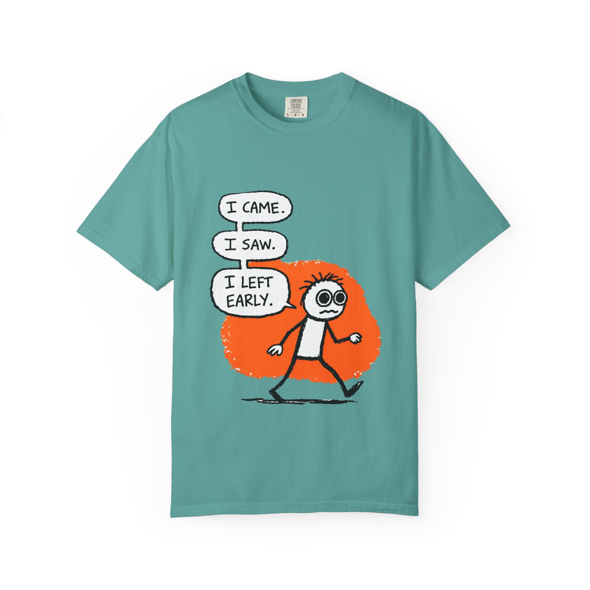 Graphic T-Shirt — "I Came. I Saw. I Left Early." Introvert Humor Tee - Image 29