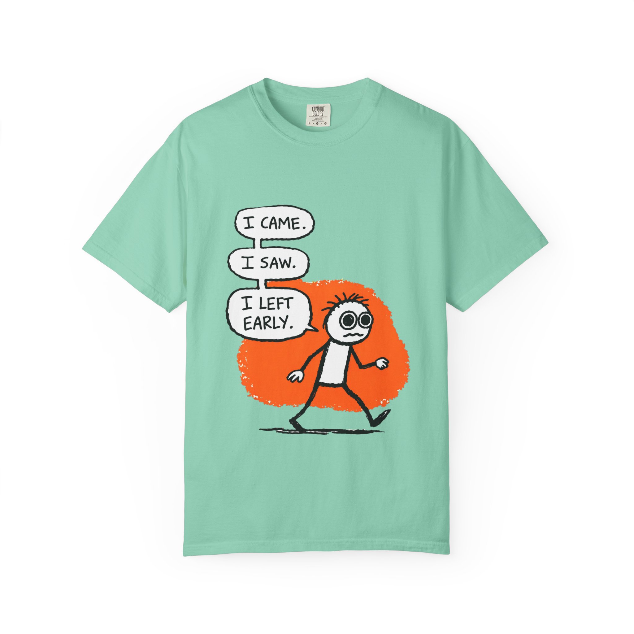 Graphic T-Shirt — "I Came. I Saw. I Left Early." Introvert Humor Tee - Image 17