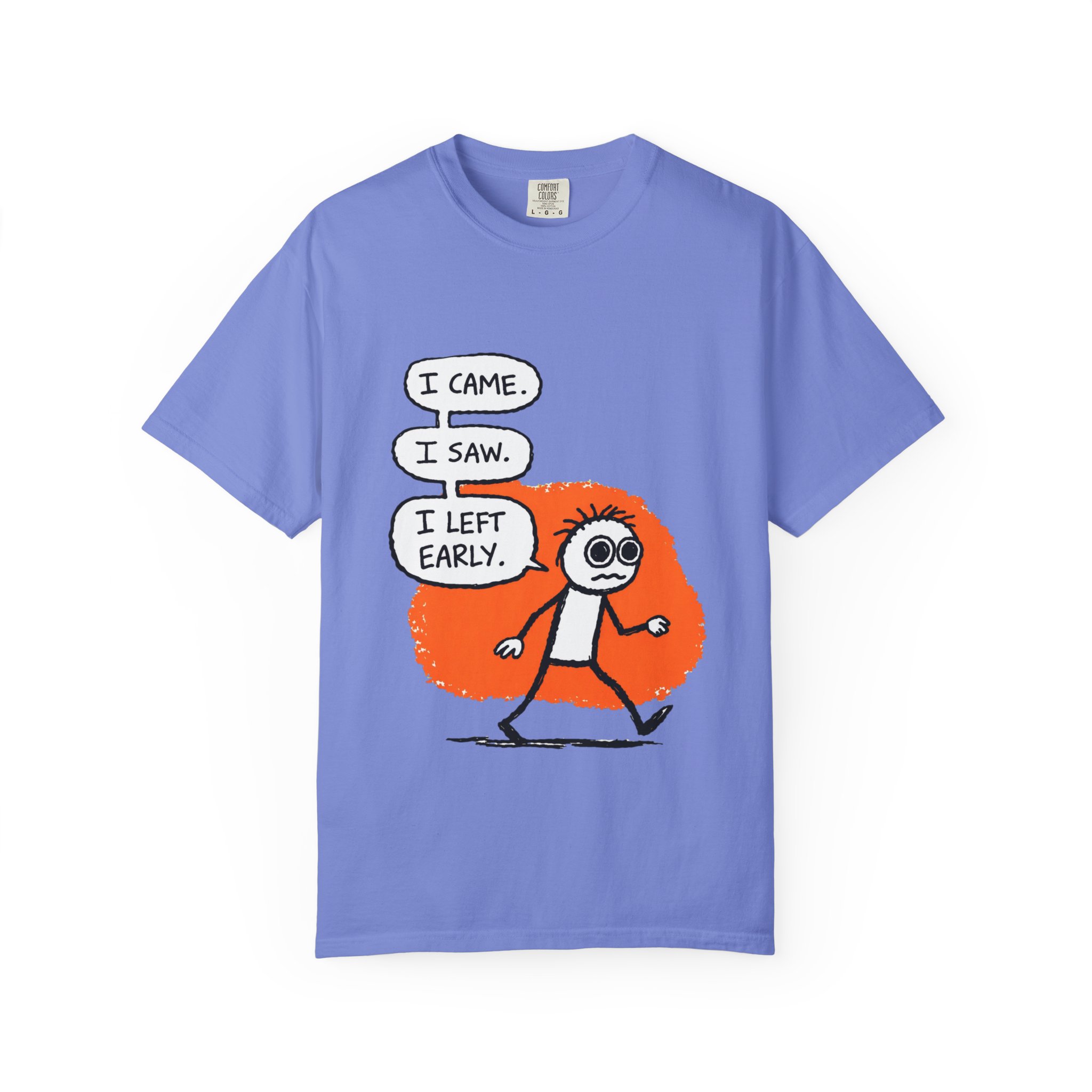 Graphic T-Shirt — "I Came. I Saw. I Left Early." Introvert Humor Tee - Image 41